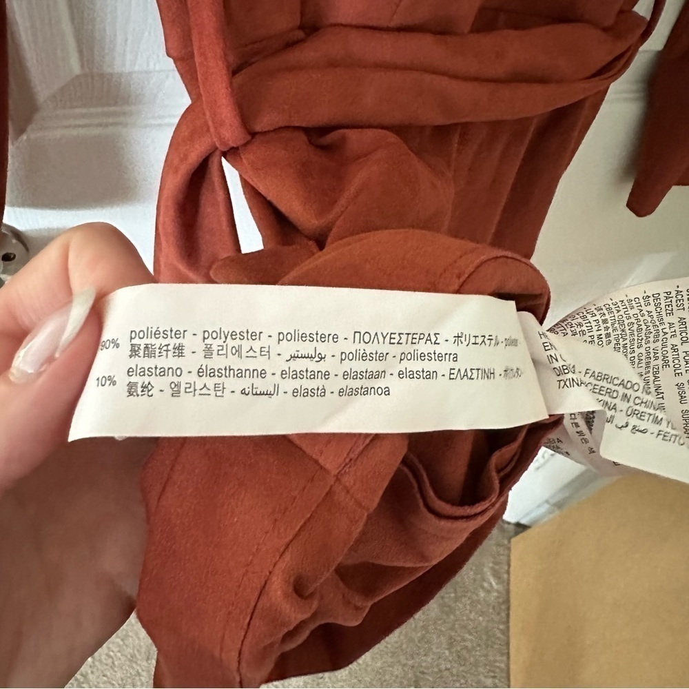 Trf Collection Suede Long Sleeve Romper - Picture 10 of 10